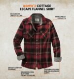 Legendary Whitetails Women’s Long Sleeve Plaid Flannel Button Up Shirt 100% Cotton - Image 3