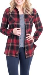 Legendary Whitetails Women’s Long Sleeve Plaid Flannel Button Up Shirt 100% Cotton - Image 6