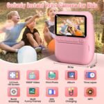 Instant Print Camera for Kids, 3.0" HD 32MP Kids Camera 1080P with 3 Rolls of Printer Paper, Birthday Gifts Toy for 3-12 Year Old Girls Boys with 32GB SD Card-Pink - Image 4