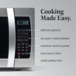 Farberware 1.3 Cu. Ft. Countertop Microwave Oven – 1000 Watts Power, Auto Cook Settings, Defrost, Easy Clean and Child Safety Lock - Stainless - Image 4