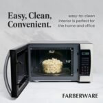 Farberware 1.3 Cu. Ft. Countertop Microwave Oven – 1000 Watts Power, Auto Cook Settings, Defrost, Easy Clean and Child Safety Lock - Stainless - Image 6