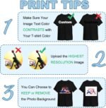 Custom T Shirts with Your Image and Text, Logo for Men Personalized Shirts Customized Graphic T Shirt with Front & Back Print - Image 7
