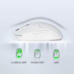 Gaming Mouse, Rechargeable Computer Mouse with with 2 Side Buttons, Type-C Adapter for Laptop, PC, Notebook - White - Image 7