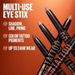 MAYBELLINE Color Tattoo Longwear Multi-Use 24HR Eye Shadow Stix, Rich, Long Lasting Eyeshadow, Eyeliner and Eye Primer Stick, I Am Cheeky (Mauve Shimmer) - Image 4