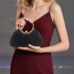 Clutch Purses for Women Pleated Evening Bag–Silk Handbag with Detachable Chain,Luxury Formal Clutch for Prom,Wedding,Dinner - Image 5