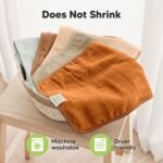 KeaBabies Cotton Muslin Burp Cloths Baby Boy, Girl - 5-Pack Soft & Absorbent Burping Cloth for Babies, Large Baby Towels & Washcloths for Newborn, Spit Up Rags, No Shrink, 20x10 (Spice) - Image 8