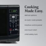 Farberware 0.7 Cu. Ft. Countertop Microwave Oven – 700 Watts Power, Auto Cook Settings, Defrost, Easy Clean and Child Safety Lock - Black - Image 4