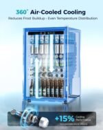 EUHOMY 4.5 Cu.ft Beverage Refrigerator and Cooler, 145 Can Mini fridge with Glass Door for Soda Beer Wine, Small Drink Dispenser with Digital Adjustable Thermostat for Home Office Bar - Image 5