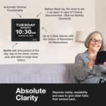 American Lifetime New 2025 Dementia Clock Large Digital Clock for Seniors, Alzheimer Clock Large Display with Custom Alarms, Clock with Day & Date for Elderly, Big Number Digital Calendar Black - Image 4