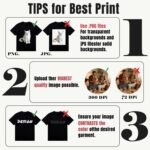 Custom T-Shirt with Front & Back Personalized Tees Design Your Own Customized Shirts for Men Women - Image 6