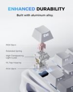 GravaStar Mercury K1 75% Wireless Mechanical Gaming Keyboard, Aluminum Alloy Exoskeleton Design, Gasket Custom Keyboard Hot-Swap Socket, Linear Switches, RGB Backlit - Image 5