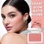 Rosewood Blush Powder Blush for Cheeks with Brush, Matte Blush Palette Blush Powder Face Blusher, Natural Blendable Formula Silky Lightweight Makeup Blush Rubores de Maquillaje, 012# - Image 4