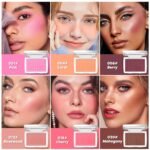 Rosewood Blush Powder Blush for Cheeks with Brush, Matte Blush Palette Blush Powder Face Blusher, Natural Blendable Formula Silky Lightweight Makeup Blush Rubores de Maquillaje, 012# - Image 5