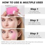 Rosewood Blush Powder Blush for Cheeks with Brush, Matte Blush Palette Blush Powder Face Blusher, Natural Blendable Formula Silky Lightweight Makeup Blush Rubores de Maquillaje, 012# - Image 8