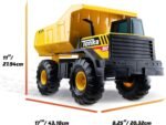 Tonka Steel Classics Mighty Dump Truck - Made with Steel & Sturdy Plastic, Yellow Toy Construction Truck, Boys and Girls, Kids, Toddlers, Ages 3+ - Image 5
