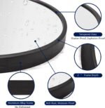 Black Arched Wall Mirror Aluminum Alloy Frame Bathroom Mirror Brushed Metal Vanity Wall Mounted Mirror for LivingRoom Bedroom Entryway Room Home Decor 16"x12" - Image 8