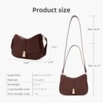 Prettyzys Crescent Shoulder Bag for Women, Vintage Retro Vegan Leather Clutch Tote Handbags Crossbody Bags Handbag for Women - Image 3