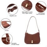 Prettyzys Crescent Shoulder Bag for Women, Vintage Retro Vegan Leather Clutch Tote Handbags Crossbody Bags Handbag for Women - Image 4