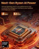 Dell 16-inch Touchscreen Business Laptop - AMD Ryzen 7 250(Beat Core 7 150U)| 16 Tops NPU | AI Copilot Key | 16" FHD+ Display |Backlit KB|Win 11 Pro|Carbon Black(32GB DDR5 | 2TB SSD) - Image 3