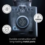 Chefman Obliterator 48 oz Countertop Blender for Smoothies, 1380W Motor to Crush Ice, Nuts, and Frozen Fruit with Stainless Steel Blade, Auto Blend Function, Includes Tamper and Scraper - Midnight - Image 5