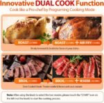 Aeitto® 32-Quart PRO Large Air Fryer Oven| Toaster Oven Combo | with Rotisserie, Dehydrator and Full Accessories | 19-In-1 Digital Airfryer | Fit 13" Pizza, 9pcs Toast, 1800w, Black - Image 6