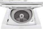 GE GUD24GSSMWW Unitized Spacemaker 2.3 Washer with Stainless Steel Basket and 4.4 Cu. Ft. Capacity Gas Dryer, White - Image 3