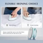 Travel Iron Mini with Steam for Clothes with Dual Voltage, Portable Mini Ironing Machine with Non-Stick Soleplate, Small Iron for Sewing, Quilting and Handcraft - Image 4