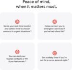 Google Pixel Watch 4 (41mm) - Android Smartwatch with Heart Rate and Sleep Tracking - 30-Hour Battery - Fitness Tracking - Google AI - Matte Black Aluminum Case - Obsidian Active Band - Wi-Fi - Image 8