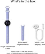 Google Pixel Watch 4 (41mm) - Android Smartwatch with Heart Rate and Sleep Tracking - 30-Hour Battery - Fitness Tracking - Google AI - Matte Black Aluminum Case - Obsidian Active Band - Wi-Fi - Image 9