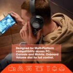 JBL Quantum 200 - Wired over-ear gaming headset with Voice focus directional flip-up mic and memory foam ear cushions (Black) - Image 3