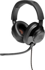 JBL Quantum 200 - Wired over-ear gaming headset with Voice focus directional flip-up mic and memory foam ear cushions (Black) - Image 6