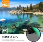K&F CONCEPT 77mm Circular Polarizers Filter Polarizing Filter 28 Multi-Layer Coated Super Slim High Definition CPL Lens Filter (Nano-X Series) - Image 3