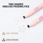 Jolilab Freckle Pen 3-in-1: Dual-Ended Stamp & Precision Tip (Eyeliner/Brow Pencil), 2 Shades Soft Brown/Dark Brown, Long-Lasting Smudge-Proof Compact On-the-Go Makeup(SOFT&DARK) - Image 5