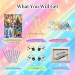 Arttoplus 4 Pack Framed Paint by Numbers Kit for Adults Beginners-DIY Christmas Adult Paint by Number Kits on Canvas Framed, Acrylic Oil Painting Kits for Adults for Gift Home Decor(8x12inch) - Image 3