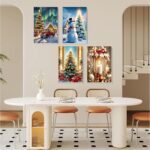 Arttoplus 4 Pack Framed Paint by Numbers Kit for Adults Beginners-DIY Christmas Adult Paint by Number Kits on Canvas Framed, Acrylic Oil Painting Kits for Adults for Gift Home Decor(8x12inch) - Image 5