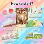 Arttoplus 4 Pack Framed Paint by Numbers Kit for Adults Beginners-DIY Christmas Adult Paint by Number Kits on Canvas Framed, Acrylic Oil Painting Kits for Adults for Gift Home Decor(8x12inch) - Image 7