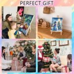 Arttoplus 4 Pack Framed Paint by Numbers Kit for Adults Beginners-DIY Christmas Adult Paint by Number Kits on Canvas Framed, Acrylic Oil Painting Kits for Adults for Gift Home Decor(8x12inch) - Image 8