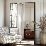 Large Mirror Full Length 72"X44", Oversized Floor Mirror with Stand, Black Free Standing Mirror Full Length for Gym Bedroom Living Room, Hanging or Wall Mounted, Shatterproof Tempered Glass - Image 3