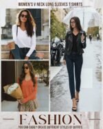 Huukeay 4 Pack Women's V Neck Long Sleeve T Shirts Basic Tops Casual Fall Loose Fit Blouse Tee Clothes Fashionable Outfits - Image 4