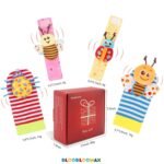 Bloobloomax Baby Rattles Toys for 0-12 Month, Infant Girl Boy Toys for Babies 3-6 Months, Newborn Hand & Foot Toys for 0 to 9 Months, Baby Shower Gifts Set with Wrist Rattle Socks - Image 5