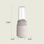 bella 6 Pcs Portable Rocket Blender, Juicer & Smoothie Maker, Press & Twist Design, EverGood™ & BPA Free Dishwasher Safe Parts, 4 Tip Stainless Steel Blade, Cord Wrap, 240 Watt Motor, Oatmilk - Image 9