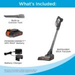BLACK+DECKER POWERSERIES 20V MAX Cordless Stick Vacuum Cleaner, Household Vacuum Cleaners for Hardwood Floors and Carpet, LED Lights, Detachable, Anti-Tangle, Lightweight, Bagless (BHFEA18D1) - Image 3
