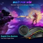 Redragon Gaming Mouse, Wired Gaming Mouse with RGB Backlit, 8000 DPI Adjustable, Mouse with 9 Programmable Macro Buttons & Fire Button, Software Supports DIY Keybinds, M910-K - Image 6