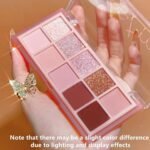 Go Ho 10 Colors Eyeshadow Palette,Matte&Glitter&Shimmer Eyeshadow Makeup,Pink Powder Light Pink Eye Shadow Shades,Naturing-Looking,Waterproof Eye Shadow Palette Makeup,03 - Image 5