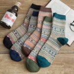 Pleneal Wool Socks for Women - Womens Winter Warm Wool Sock Men Cozy Knit Boots Socks for Women - Image 3