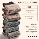 Pleneal Wool Socks for Women - Womens Winter Warm Wool Sock Men Cozy Knit Boots Socks for Women - Image 4