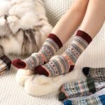 Pleneal Wool Socks for Women - Womens Winter Warm Wool Sock Men Cozy Knit Boots Socks for Women - Image 6