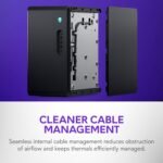 Alienware Aurora Gaming Desktop ACT1250 - Intel Core Ultra 7 265F, 32GB DDR5 RAM, 1TB SSD, NVIDIA GeForce RTX 5070, 1000W Platinum Rated PSU, Windows 11 Home, Clear Panel - Black - Image 9