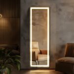 64"x21" Full Length Mirror with LED Lights, Lighted Full Body Mirrors, Aluminum Frame Mirror with Dimming & 3 Color Lighting, Hanging Mounted Mirrors for Bedroom Dressing Room Cloakroom - Image 8