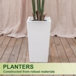 Palm Tree 5FT Artificial, 60in Tall Faux Palm Tree with 15.7 White Planter, Fake Potted Tree for Indoor & Outdoor Home Office Decor - Image 6